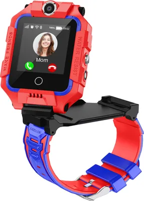 Obrázek produktu pro Dětské chytré hodinky s GPS a hovory, dětský telefon s HD dotykovým displejem, s SMS videohovory, SOS, krokoměr, 360° rotace 4G chytré hodinky pro děti, chlapce a dívky,červené