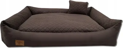 Obrázok produktu pre Luxusná čalúnená posteľ pre veľké psy 120x90cm s reverzibilným vankúšom