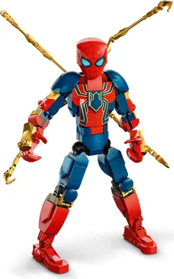 Produktbild von LEGO Marvel Iron Spider-Man Baufigur, Superhelden-Actionspielzeug für Kinder ab 8 Jahren, Jungen & Mädchen, Set mit Rüstung, baubares Modell, Avengers Geschenk-Idee für Fans der Marvel Filme 76298