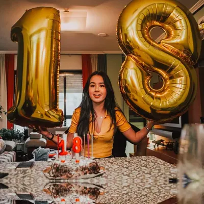 Produktbild von 40 Zoll Goldene Ballons für 18. Geburtstagsdekoration