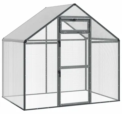 Image de Cage à oiseaux vidaXL, anthracite, 181,5 x 110,5 x 173,5 cm