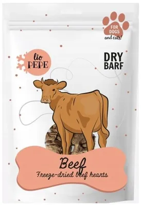 Zdjęcie produktu dla Przysmak dla psa Paka Zwierzaka Pepe liofilizowane serca wołowe 60 g