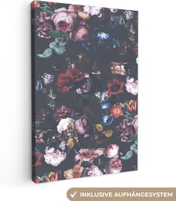 Obrázok produktu pre OneMillionCanvasses® - Obrazy na plátne - 90x140 cm, Vintage - Umenie - Kvety, Nástenná dekorácia - Dekorácia na stenu - Spálňa