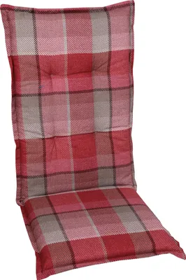 Produktbild von GO-DE Textil, Sesselauflage Mittellehner, Einzelset, Farbe: rot, Maße ca.: 108 cm x 50 cm x 6 cm, Rückenhöhe: 60