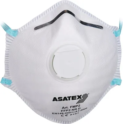 Produktbild von Atemschutzmaske FFP 2/V NR D m.Ausatemventil 15ST/Box ASATEX