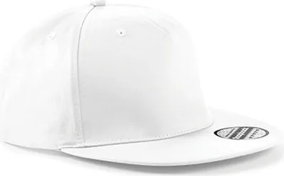 Image de Beechfield B610 | 5-Panel Snapback Rapper Cap / Casquette / Bonnet / Chapeau - Couleur : Blanc - Taille : One Size