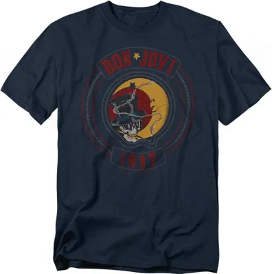 Produktbild von Bon Jovi - "1987" T-Shirt für Herren/Damen Uni TV30094 (M) (Marine)