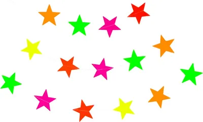 Produktbild von Oblique Unique Stern Girlande Deckenhänger Banner mit Sternen Geburtstag Party Einschulung Deko - neonfarben bunt