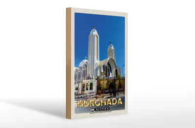 Produktbild von Holzschild Reise 20x30cm Hurghada Ägypten Koptische Kirche Deko