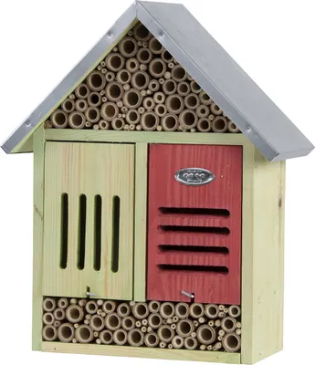 Image de Hôtel à insectes divers XL - Beige/Rouge - H 37,8 cm