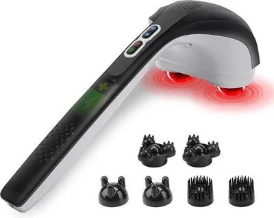 Produktbild von Massagegerät drahtlos Warmtefunktion 4 Aufsätze 2 Köpfe