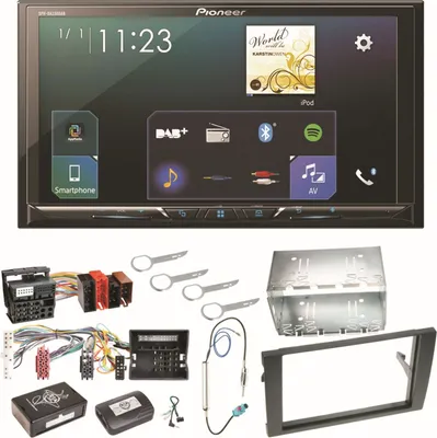 Produktbild von Pioneer SPH-DA230DAB Carplay Android Auto Einbauset für Audi A4 B7 Seat Exeo