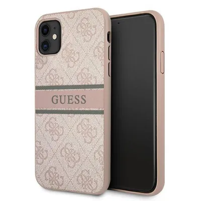 Obrázek produktu pro Guess GUHCN614GDPI iPhone 11 6.1' / Xr růžové/růžové pevné pouzdro 4G Stripe
