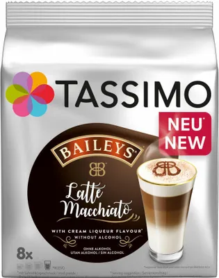 Produktbild von Tassimo Kapseln Typ Latte Macchiato Bailey's | 8 Kaffeekapseln