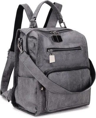 Produktbild von RAVUO Rucksack für Damen, drei Tragemöglichkeiten, aus Kunstleder, modischer Damenrucksack, Handtasche