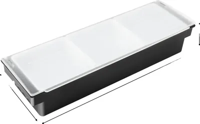 Produktbild von Obstkiste, abnehmbare Innengitter, Klappdeckeldesign, schwarz