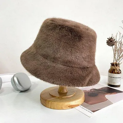 Produktbild von Frauen-Winterfleecemütze, winddicht, ohrschützend, schlichte Fischarmütze