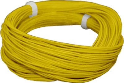 Produktbild von ESU 51947 Hochflexibles Kabel, Durchmesser 0.5mm, AWG36, 2A, 10m Wickel, Farbe gelb
