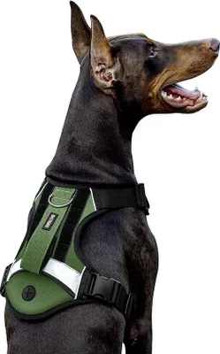 Produktbild von Taktisches No-Pull-Hundeharness, verstellbar, 1 Handgriff, Reflektorstreifen, Mittelgroß