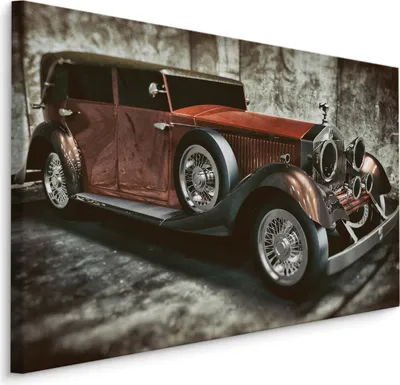 Produktbild von Fabelhafte Canvas LEINWAND BILDER 100x70 cm XXL Kunstdruck Auto Retro Antik Fahrzeug