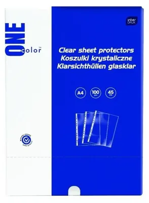 Zdjęcie produktu dla Koszulki krystaliczne A4 45mic 100szt - INTERDRUK