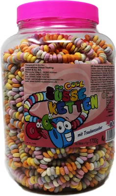 Zdjęcie produktu dla Łańcuchy cukierków Cool Candy barwione koncentratem cukru dekstrozowego 1700g