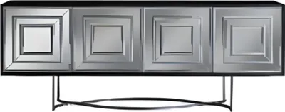 Produktbild von Wohnzimmer Silber Anrichte Designer Kommode Luxus Kommode Holz Möbel