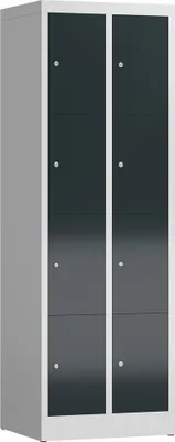 Produktbild von ClassiX Schließfachschrank anthrazit, lichtgrau X-520428, 8 Schließfächer 59,0 x 50,0 x 180,0 cm
