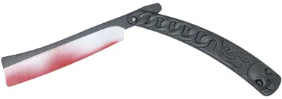 Produktbild von Blutiges Halloween Rasiermesser als Spielzeugwaffe & Kostümzubehör 30cm
