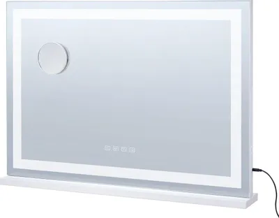 Obrázek produktu pro Osvětlené kosmetické zrcadlo 3 barvy s Bluetooth USB stolní nástěnné 21,7 palce