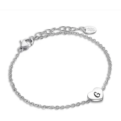 Produktbild von Damen Armband aus Stahl mit Herz G Design, 16+3 cm, Ringverlängerung, Karabinerverschluss