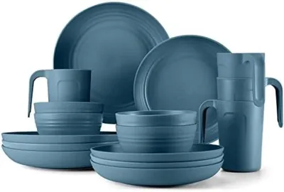 Produktbild von PromoHome® Leichtes Campingbesteck-Set für 4 Personen - Spülmaschinenfest und Langlebig