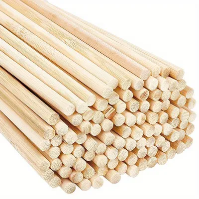 Holzdübel 300 mm x 3 mm, 10 Stück, glatte Stäbe für DIY