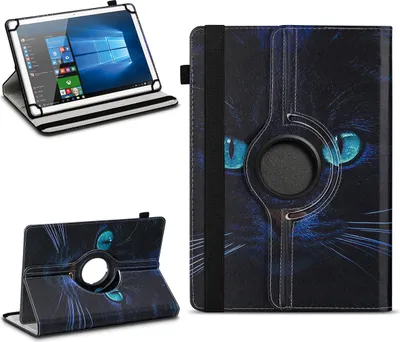 Produktbild von Tablet Tasche für 10 - 10.1 Zoll Hülle Cover 360° Drehbar Universal Schutz CaseFarben:Motiv 3