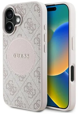 Produktbild von GUESS 3666339426774, Cover, Apple, Apple iPhone 16, 16 cm (6.3"), Pink