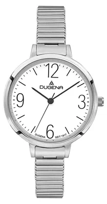 Produktbild von Dugena Damenuhr 4461094 Fiona, Quarz, weißes Zifferblatt, Edelstahl, Mineralglas