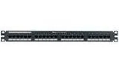 Zdjęcie produktu dla Panduit NK6PPG24Y, RJ-45, Montaż półkowy, 1U, Czarny, 442,5 mm, 29,6 mm