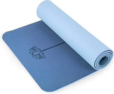Zdjęcie produktu dla Mata fitness 1/3" dla kobiet, granatowa, do pilatesu w domu