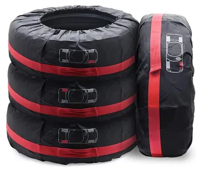 Zdjęcie produktu dla Zestaw pokrowców na rowery, 4 sztuki, rozmiar 13-17 cali, czerwone, wodoodporne, pyłoszczelne, średnica 66 cm