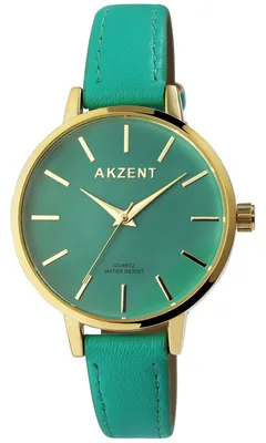 Produktbild von Akzent Exclusive Damenarmbanduhr mit Kunstlederionsarmband