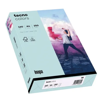 Zdjęcie produktu dla papier wielofunkcyjny tecno kolory A4 160 g/m² jasnoniebieski 250 arkuszy