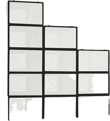 Obrázek produktu pro Úložné boxy na boty, skládací design, stohovatelné a odolné, 12 kusů, barva černá