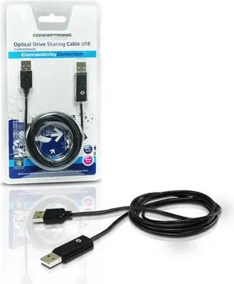 Produktbild von Conceptronic CUSBODDSHARE, 1,8 m, Schwarz, USB A, USB A, Männlich/Männlich, 20 g
