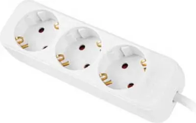 Productafbeelding van Lanberg PS0-03F-0150-W Lanberg Steckdosenleiste 3fach Schuko, Kupfer, 1.5m weiß