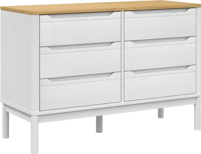 Produktbild von vidaXL Kommode FLORO Weiß Massivholz Kiefer