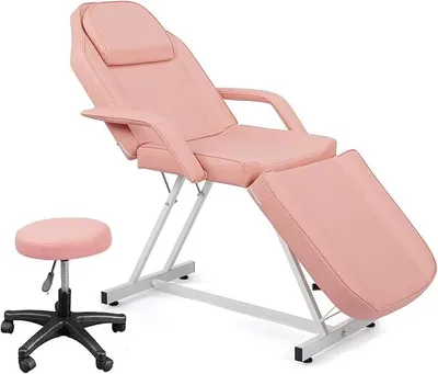 Produktbild von Klappbare Massageliege für Tattoo und Kosmetik Rosa | Professionelle multifunktionale Schönheitsausrüstung für Salon Spa