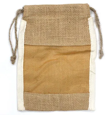 Imagen del producto de Bolsa Mediana de Yute Lavada - 21x15cm