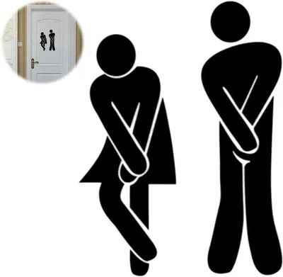 Obrázek produktu pro Symbol toalety pro hosty, 3D, samolepicí