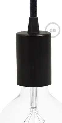 Immagine prodotto di Creative-Cables Kit portalampada E27 cilindrico in Metallo - Conico, Nero