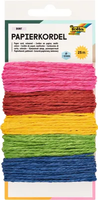 Image de folia Corde de papier 5 pièces de 5 m de couleur assortie